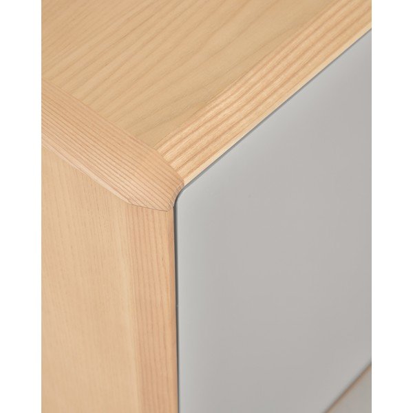 Siva/u prirodnoj boji komoda u dekoru jasena 99x78,5x42 cm Anielle – Kave Home-image-4