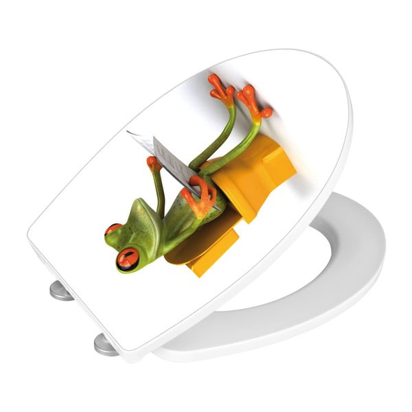 WC sjedalo s lakim zatvaranjem Wenkoo Frog News, 45 x 38,8 cm-image-4
