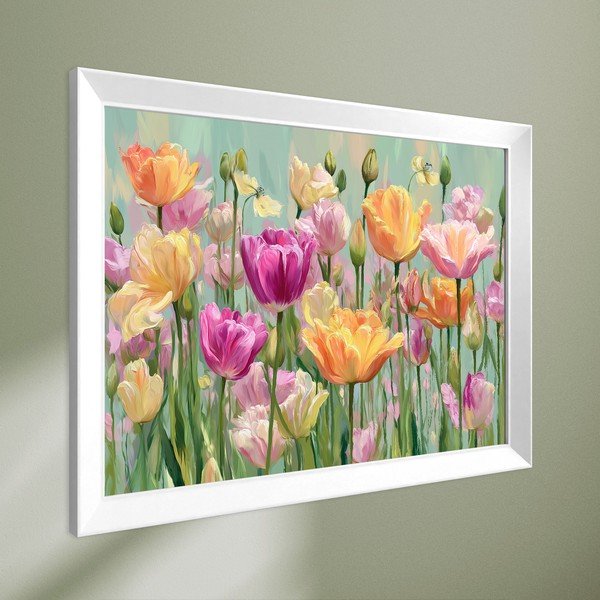 Tiskana slika s okvirom 75x56 cm Spring Tulip – Styler-image-4