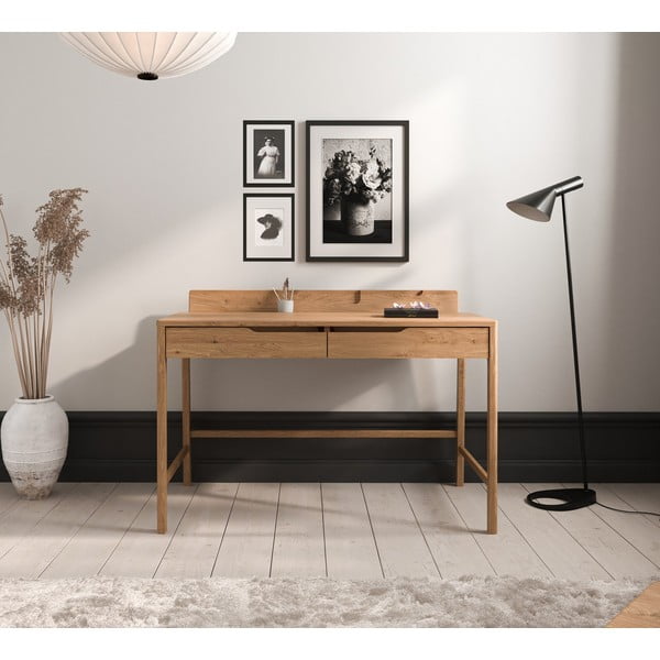 Radni stol od punog hrasta 65x120 cm Twig – The Beds-image-1