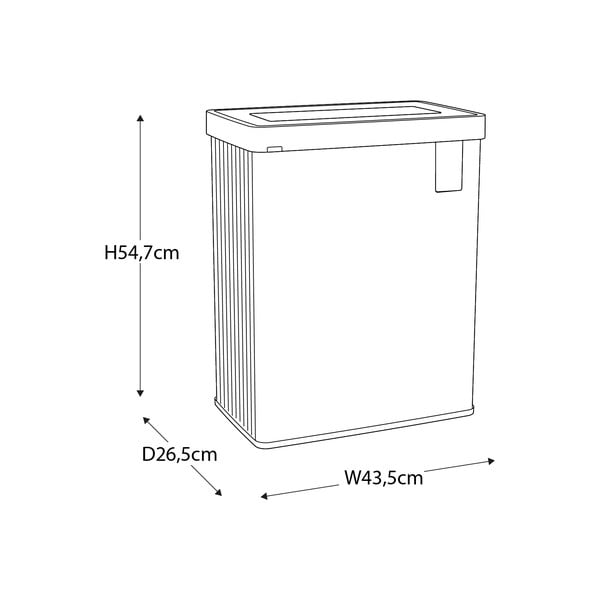 Plava kanta za smeće za odvojeni otpad od reciklirane plastike 54 l Verto Recycle – Curver-image-4