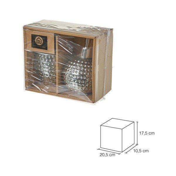 Set pribora za kupaonicu u srebrnoj boji – Casa Selección-image-3
