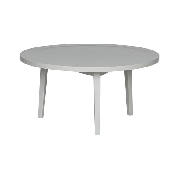 Sivi stolić za kavu od bagremovog drveta vtwonen Sprokkeltafel, ⌀ 80 cm
