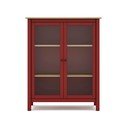 Crvena/natur vitrina od borovine 90x110 cm Misti - Marckeric