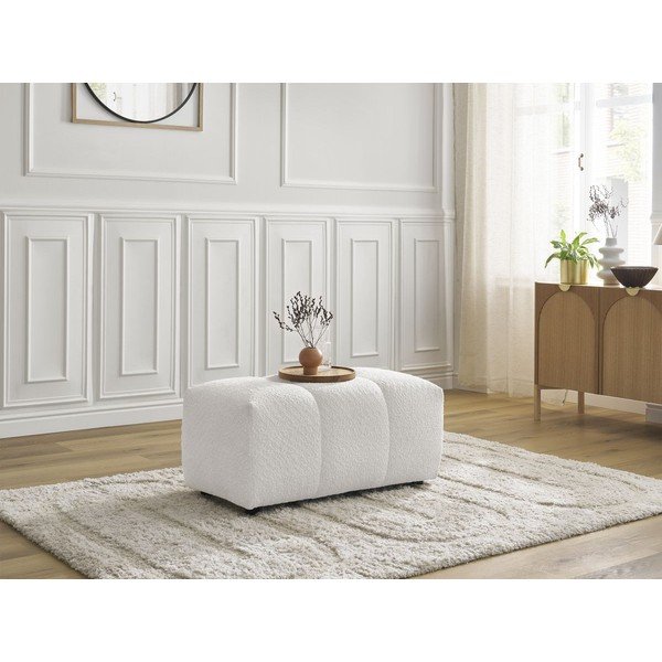 Bijeli tabure od bouclé tkanine Roxelane – Bobochic Paris-image-4