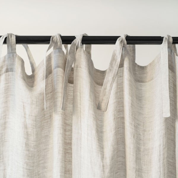 Bež lanena lagana zavjesa s petljama Linen Tales Daytime, 275 x 130 cm-image-2