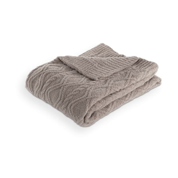 Smeđe-siva deka od mikropliša 130x170 cm Aspen – Tiseco Home Studio