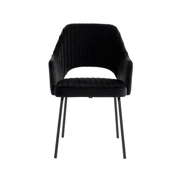 Crne baršunaste blagovaonske stolice u kompletu od 2 kom Britney - Støraa-image-1