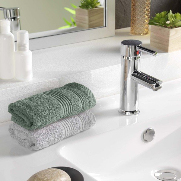 Kadulja zeleni pamučan ručnik od frotira 30x50 cm Tendresse – douceur d'intérieur-image-1