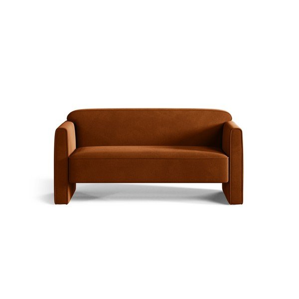 Baršunasti sofa boja terakote 140 cm Abby – Micadoni 