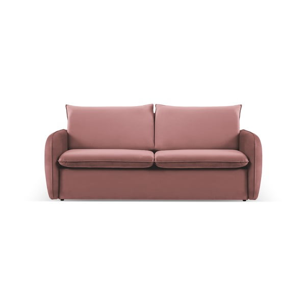 Ružičasta baršunasta sklopiva sofa 214 cm Vienna – Cosmopolitan Design
