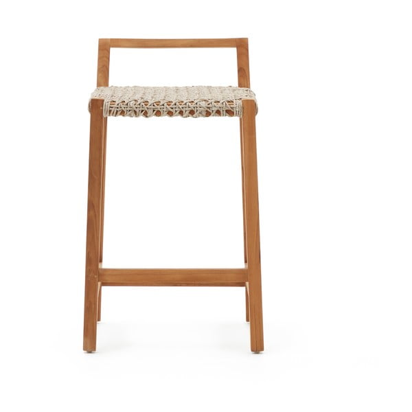 Vrtna barska stolica od masivnog drveta u prirodnoj boji Giverola – Kave Home-image-2