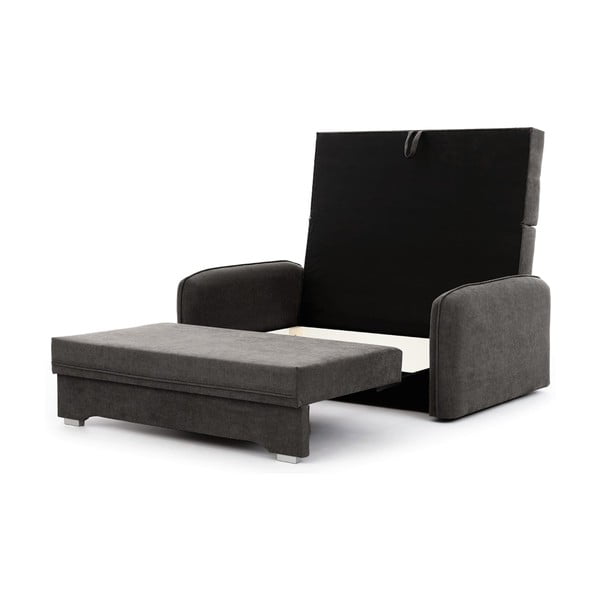 Tamno siva sklopiva/s prostorom za odlaganje sofa od šenila 155 cm Laine – ELTAP-image-2