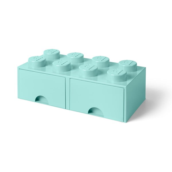 Mint zelena kutija za pohranu s dvije ladice LEGO®-image-1
