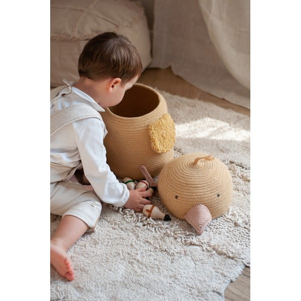 Žuta  tekstilna dječja kutija za pohranu ø 25x30 cm Charlie the Chicken – Lorena Canals-image-2