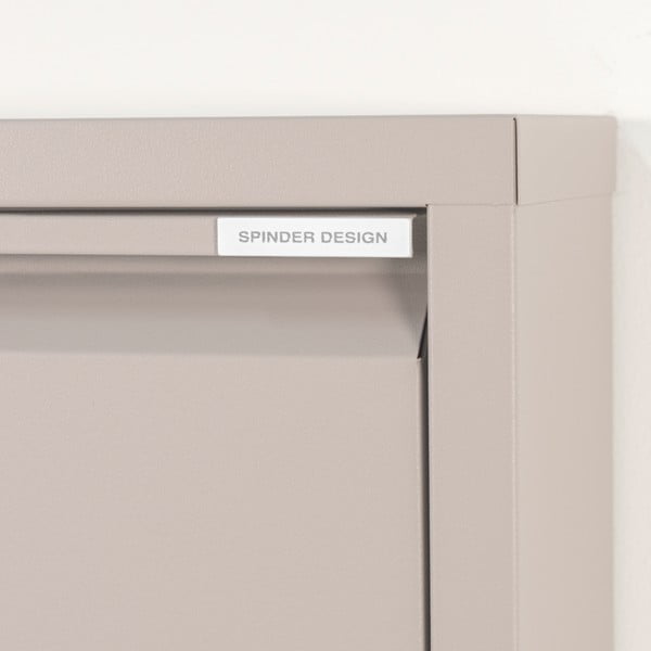 Smeđe-sivi metalni preklopni ormarić za cipele 50x169x15 cm Billy – Spinder Design-image-4