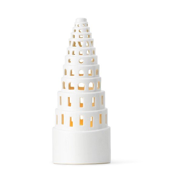 Bijeli keramički božićni svijećnjak Kähler Design Lighthouse, ø 9 cm-image-2