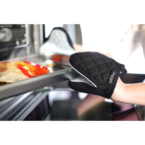 Crno-bijela pamučna rukavica sa silikonskim dizajnom Vialli-image-1