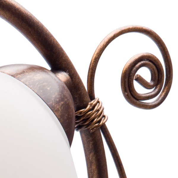 Bijela/smeđa stolna lampa sa staklenim sjenilom (visina 39 cm) Retro Ii – LAMKUR-image-3