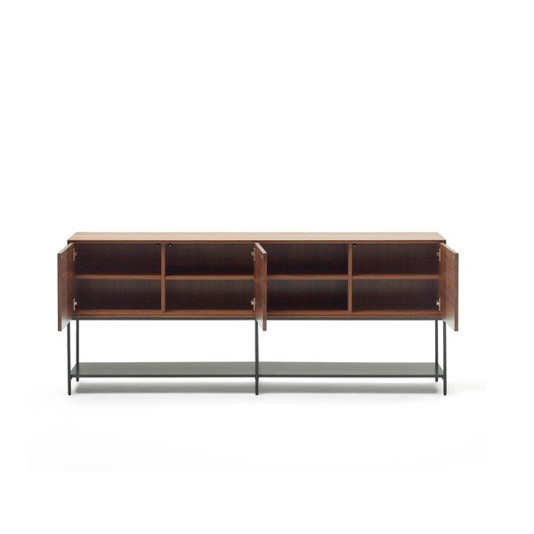 Niska komoda u dekoru oraha u prirodnoj boji 195x80 cm Vedrana – Kave Home-image-2