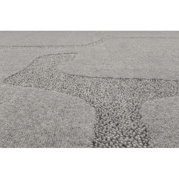 Sivi vunen tepih 200x300 cm Morphic Organica – Agnella-image-4