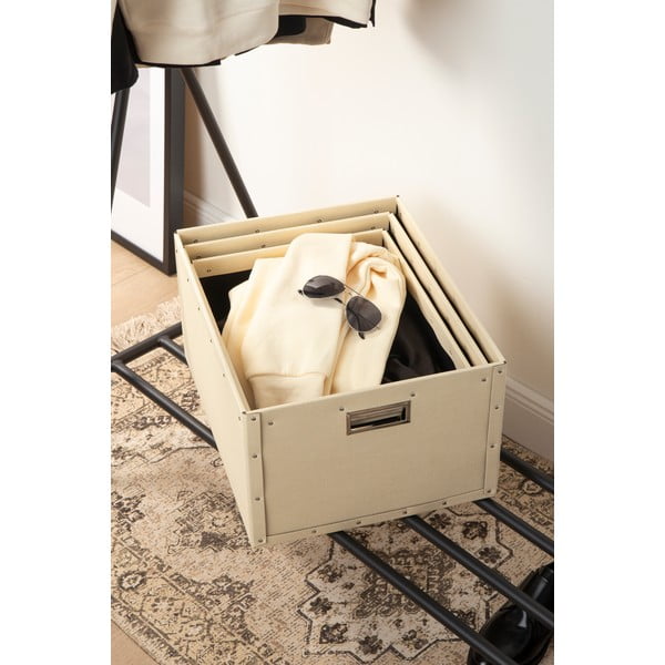 Bež kartonske kutije za pohranu u setu  3 kom Ture – Bigso Box of Sweden-image-2