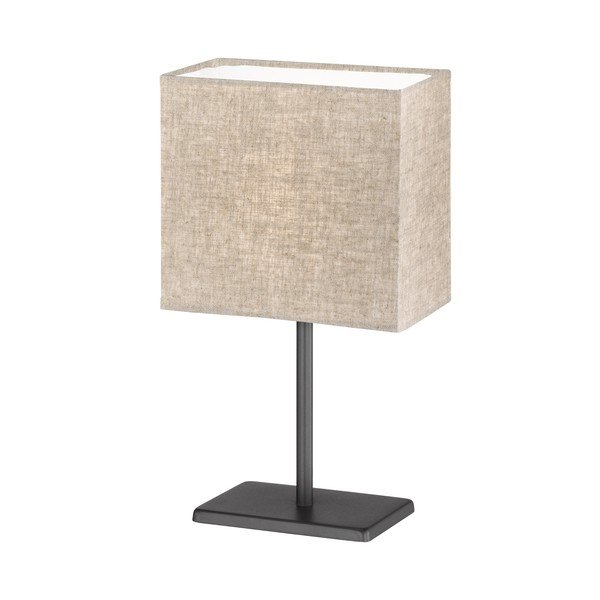 Crna/bež stolna lampa s tekstilnim sjenilom (visina 30 cm) Kate – Fischer & Honsel