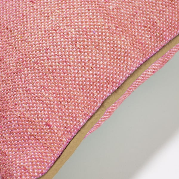 Ružičasta ukrasna jastučnica od reciklirane plastike Kave Home Dalila, 30 x 50 cm-image-1