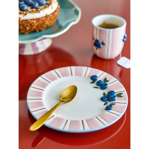 Ružičasti/krem desertni tanjuri u setu 4 kom od kamenine ø 20,5 cm Carry – Bloomingville-image-1