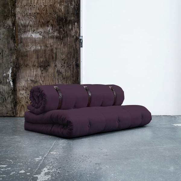 Promjenjivi kauč s kožnim remenima Karup Buckle Up Purple