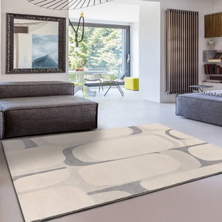 Svijetlo sivi/krem tepih 133x190 cm Porto – Universal