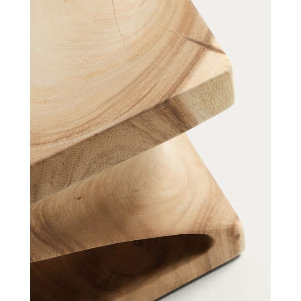 Pomoćni stol od masivnog drva munggura 30x30 cm Hakon – Kave Home-image-3