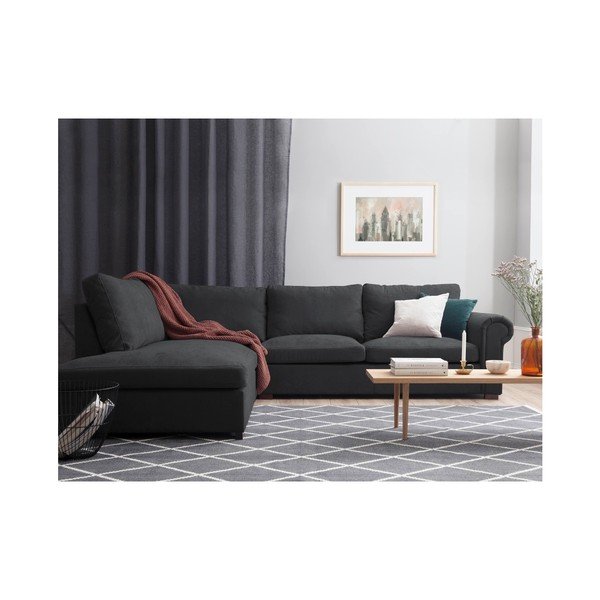 Tamno siva kutna garnitura Windsor & Co Sofas Hermes, lijevi kut-image-2