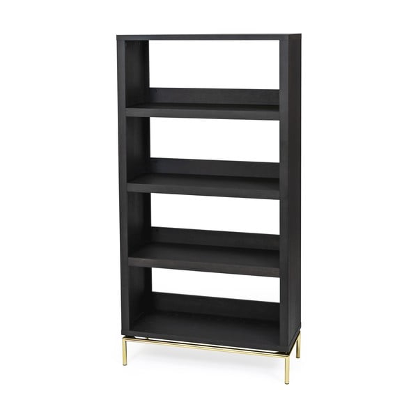 Crna polica za knjige Woodman Pimlico, 90 x 173 cm-image-2