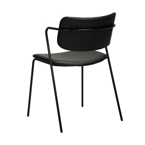 Crna stolica s imitacijom kože DAN-FORM Denmark Zed-image-2