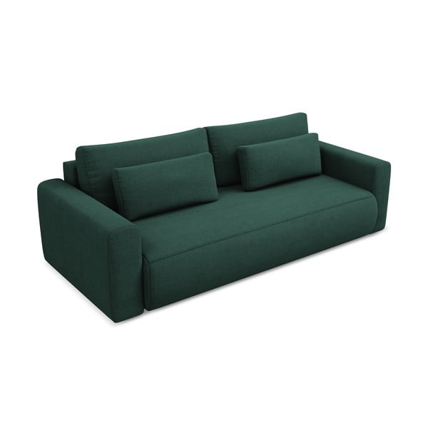 Zelena sklopiva/s prostorom za odlaganje sofa 238 cm Kapua – Makamii-image-2