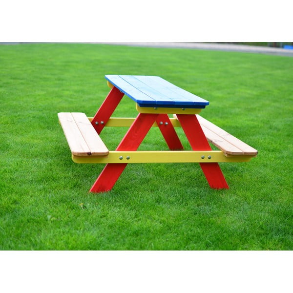 Dječja vrtna klupa sa stolom - Rojaplast-image-1