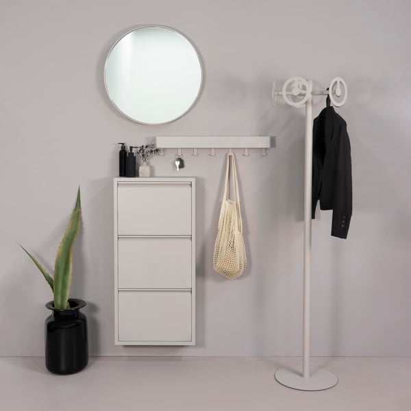 Smeđe-sivi metalni preklopni ormarić za cipele 50x103x15 cm Billy – Spinder Design-image-4