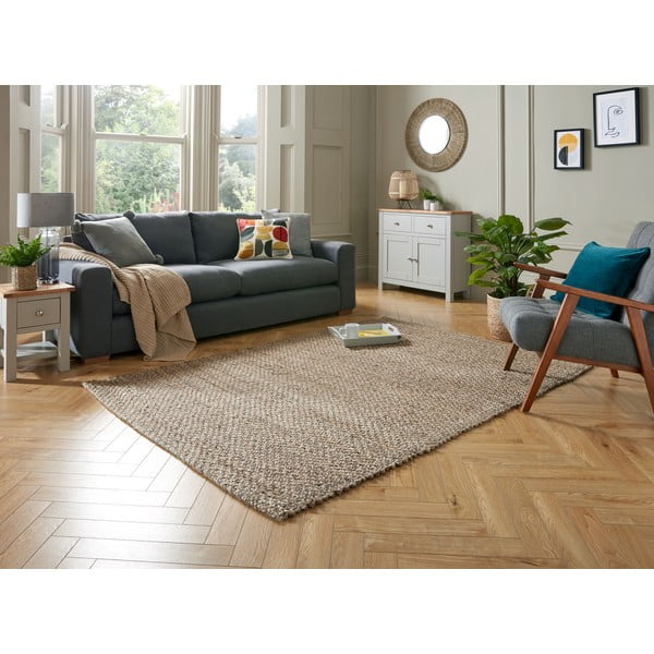 Tepih od jute u prirodnoj boji 160x230 cm Sol - Flair Rugs-image-1