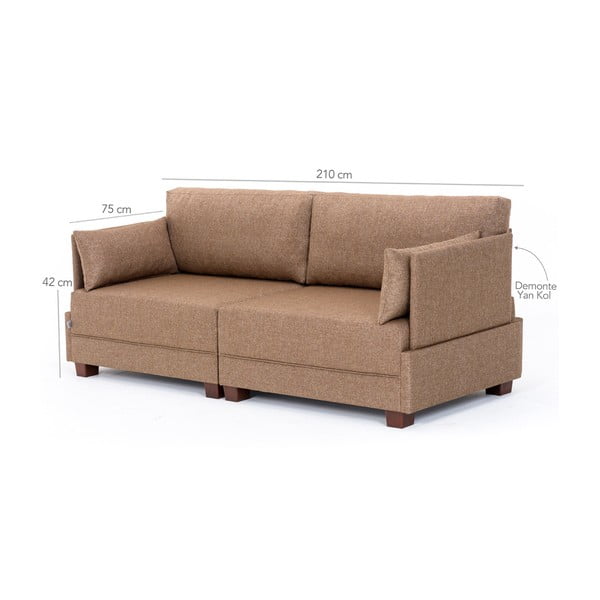 Smeđa sofa Balcab Home Lucy-image-3