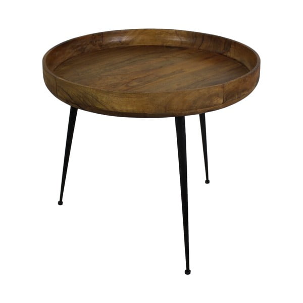 Praktičan stol od mangovog drveta HSM kolekcija Ventura, ⌀ 60 cm