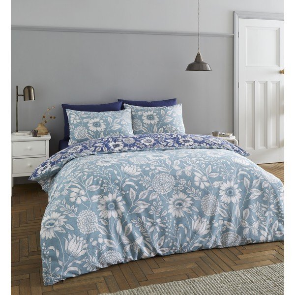 Zeleno-plava posteljina 200x135 cm Tapestry Floral - Catherine Lansfield-image-1