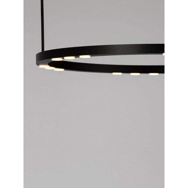 Mat crna LED viseća svjetiljka aluminijska s mogućnosti zatamnjivanja ø 60 cm Lunette – Nova Luce-image-2