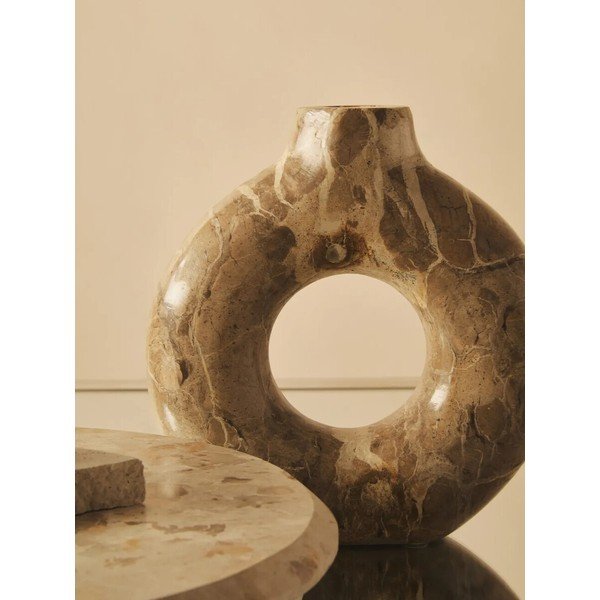 Smeđa mramorna vaza (visina 20 cm) Santino – Premier Housewares-image-1