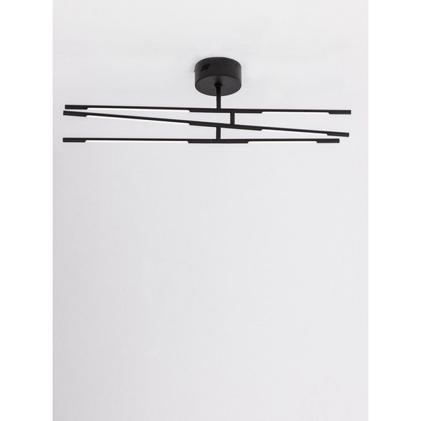 Crna metalna LED stropna svjetiljka s mogućnosti zatamnjivanja sa sjenilom od akrilnog stakla 77x84 cm Raccio – Nova Luce-image-4