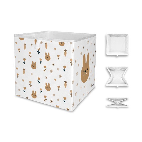 Bijeli tekstilni organizator za dječje igračke 32x32x32 cm Sweet Bunnies – Butter Kings-image-3