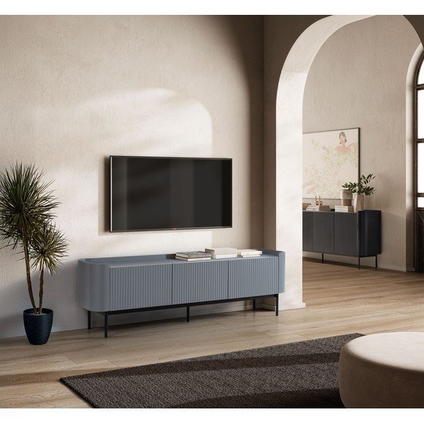 Crna komoda 200x80x40 cm Willa – MOME-image-1