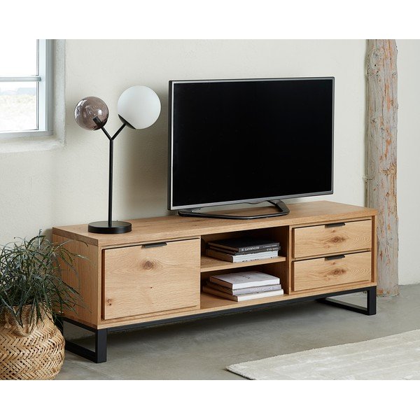 TV stol u dekoru hrasta 170x55 cm Livorno - Unique Furniture-image-4