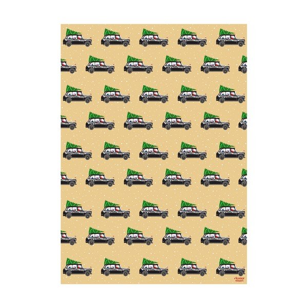 5 listova žutog papira za zamatanje Eleanor stuart London Christmas, 50 x 70 cm-image-1