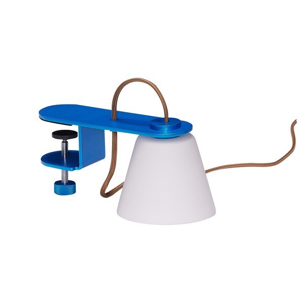 Plava stolna lampa sa staklenim sjenilom (visina 23 cm) Lure – Hübsch